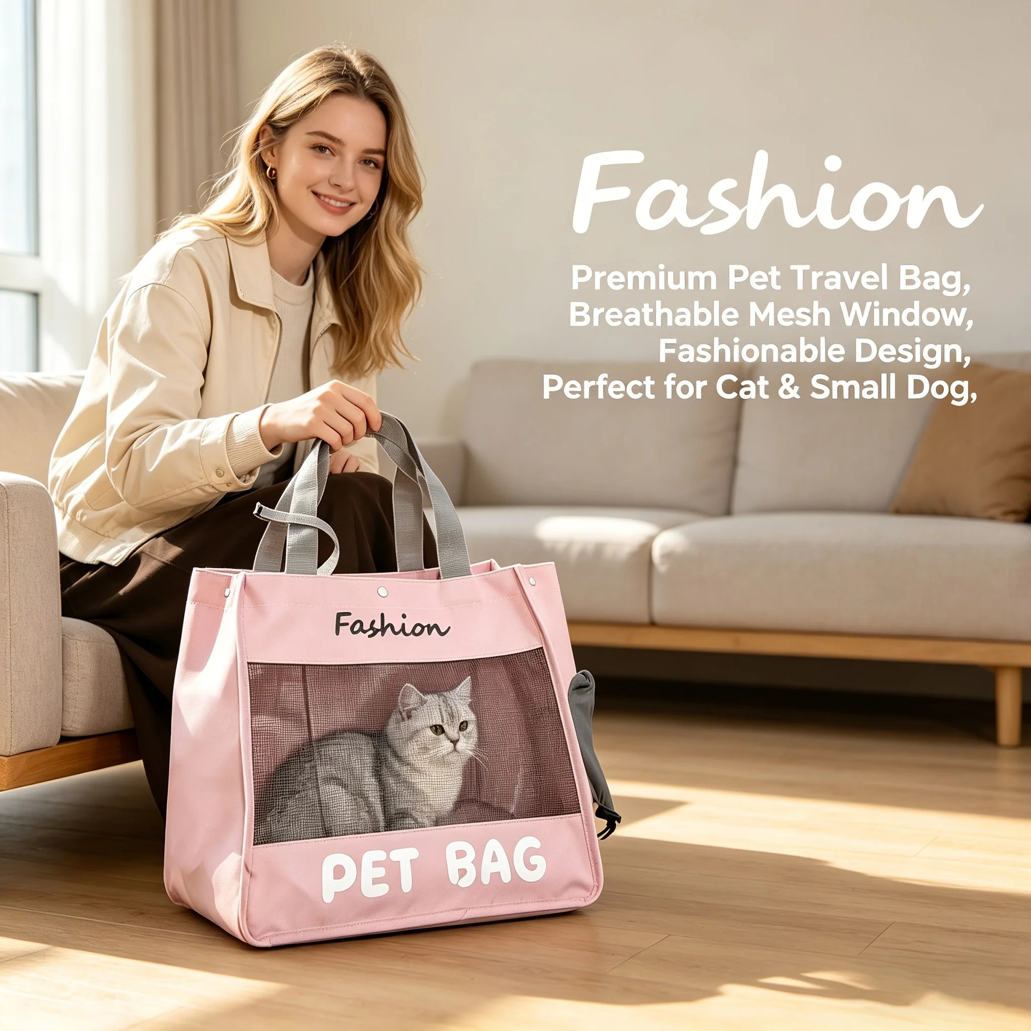 Mochila Transportadora para Gatos y Perros Pequeños | Cómoda y Segura