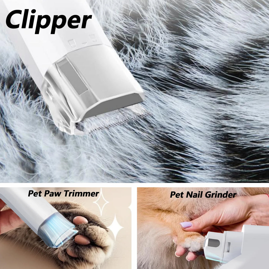 Aspiradora y Secadora 7 en 1 para Mascotas 400W | Kit Completo de Grooming